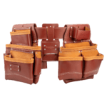 Premium Framer Leather Tool Belt with 20-Pocket Heavy-Duty System – Full-Grain Buffalo Leather Construction Rig by Bovino Leather