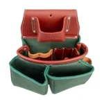 Bovino nylon leather tool belt open pockets showing large storage compartments for carpenter and framing tools