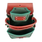 Bovino nylon leather tool belt pocket layout with multiple tool holders, nail pockets and carpenter storage compartments