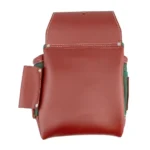 Rear view of Bovino nylon leather tool belt showing reinforced belt construction and heavy duty carpenter design