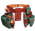 Bovino Nylon Leather Tool Belt System Heavy Duty Framer Carpenter Tool Belt with Dual Tool Pouches and Hammer Holder
