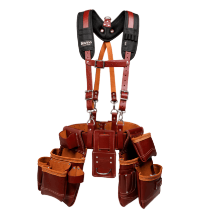 Framer Tool Belt with Suspender Heavy Duty Leather Tool Rig
