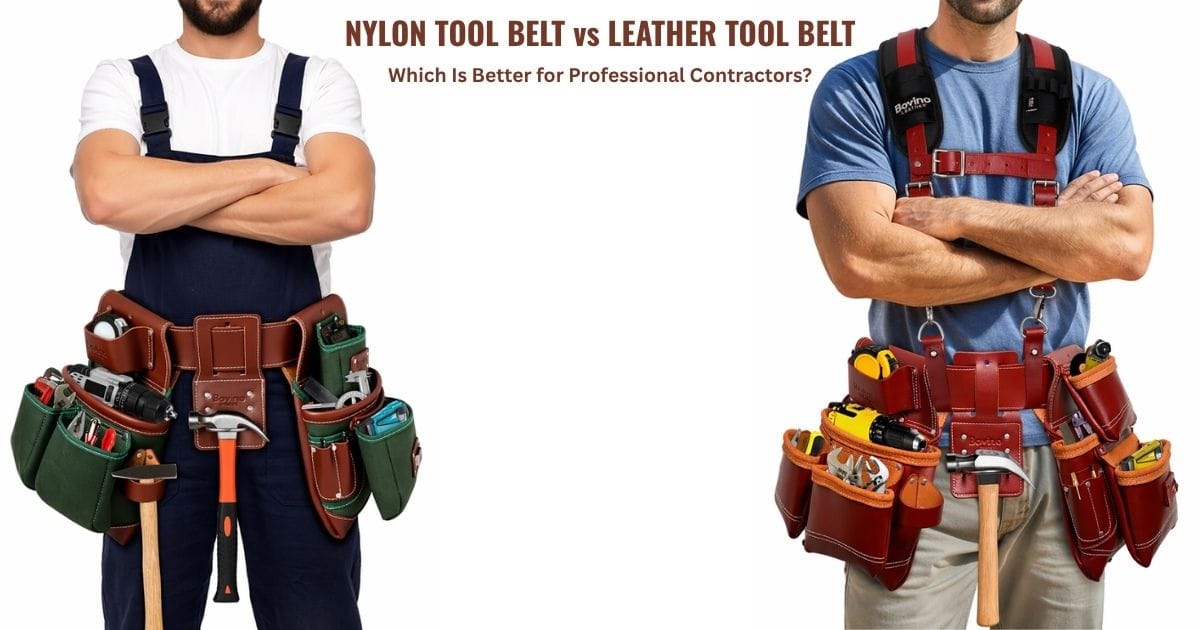 Bovino nylon tool belt vs leather tool belt comparison for professional contractors